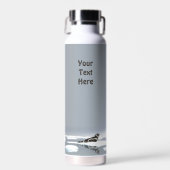 Lintrob op het ijs waterfles (Voorkant)