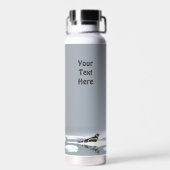 Lintrob op het ijs waterfles (Achterkant)