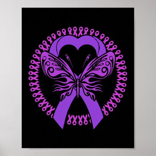 Lintvlinder - Fibromyalgie bewustzijn Poster (Voorkant)