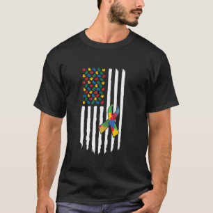 Lintworm Bewustzijn Maand Amerikaanse Vlag Legpuzz T-shirt