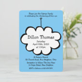 Lintworm Doop Uitnodiging (Staand voorkant)