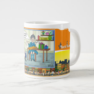 Lintworm Oma Absurde Visuele Humor Grote Koffiekop