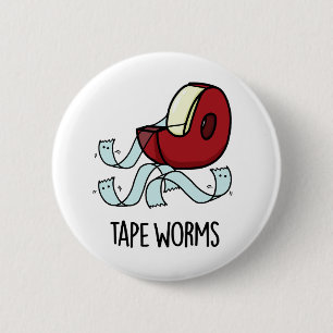 Lintwormen Grappige Plakband Woordspelingen Ronde Button 5,7 Cm
