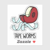Lintwormen Grappige Plakband Woordspelingen Sticker (Vel)