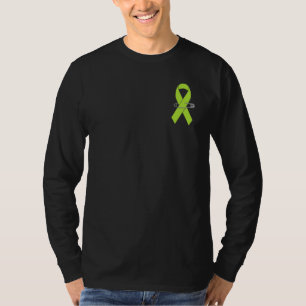 Lintwormziekte-bewustzijnswandelingsupporterlint T-shirt