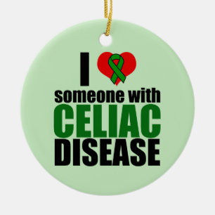 Lintwormziekte Steun Awareness Love Lint Keramisch Ornament