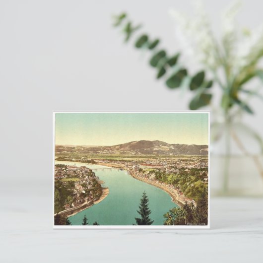 Lintz (d.w.z. Linz), algemeen uitzicht, Oberösterr Briefkaart (Staand voorkant)