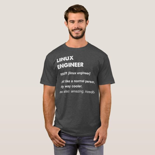 Linu Engineer Gift T-shirt (Voorkant volledig)