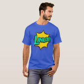Linu IT Systems Engineer Geek Nerd Retro Comic T-shirt (Voorkant volledig)