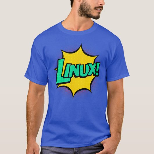 Linu IT Systems Engineer Geek Nerd Retro Comic T-shirt (Voorkant)