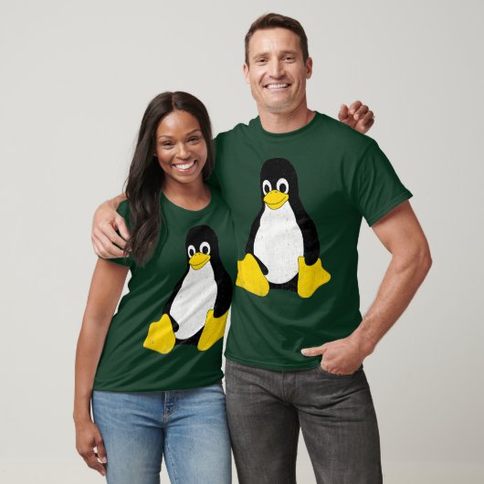 Linu Mascot Tu the Penguin Nerd Geek IT Person T-shirt (Unisex)