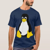Linu Mascot Tu the Penguin Nerd Geek IT Person T-shirt (Voorkant)