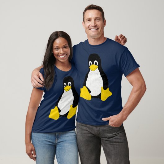 Linu Mascot Tu the Penguin Nerd Geek IT Person T-shirt (Unisex)