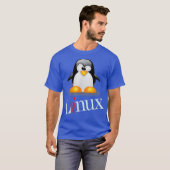 Linu Os grappig Tu Penguin T-shirt (Voorkant volledig)