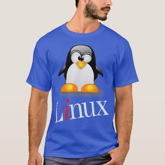 Linu Os grappig Tu Penguin T-shirt (Voorkant)