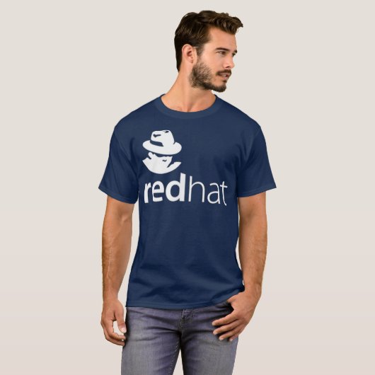 Linu redhat lover t-shirt Penguin Tu Open Source O (Voorkant volledig)