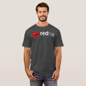 Linu redhat lover t-shirt Penguin Tu Open Source O (Voorkant volledig)