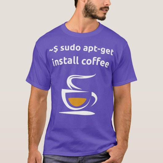 Linu Sudo AptGet installeert koffie Sysadmin Geeks T-shirt (Voorkant)