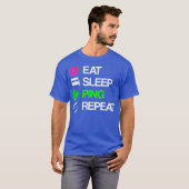 Linu System Admin Network Admin Eat Sleep Ping T-shirt (Voorkant volledig)