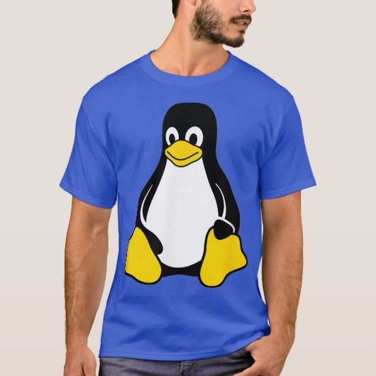 Linu Tu Penguin Open Source Nerd Geek T-shirt (Voorkant)