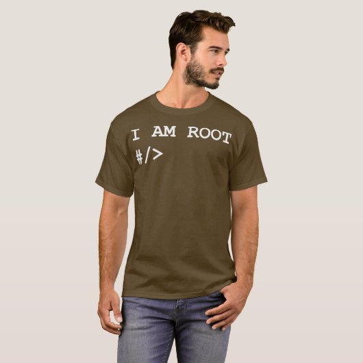 Linu Uni Terminal I Root Nerd Geek Sysadmin T-shirt (Voorkant volledig)