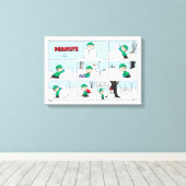 Linus bouwt een sneeuwpop canvas afdruk (Insitu (Houten vloer))