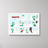 Linus bouwt een sneeuwpop canvas afdruk (Voorkant)