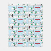 Linus bouwt een sneeuwpop fleece deken (Voorkant)