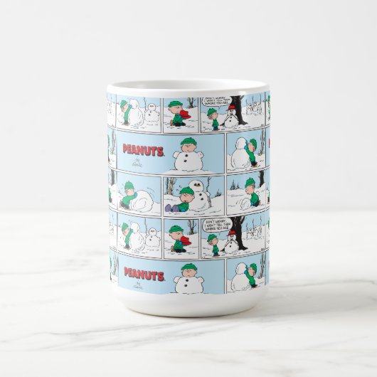 Linus bouwt een sneeuwpop koffiemok (Center)