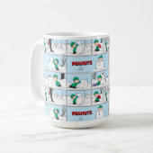 Linus bouwt een sneeuwpop koffiemok (Voorkant links)