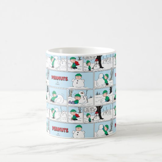 Linus bouwt een sneeuwpop koffiemok (Center)