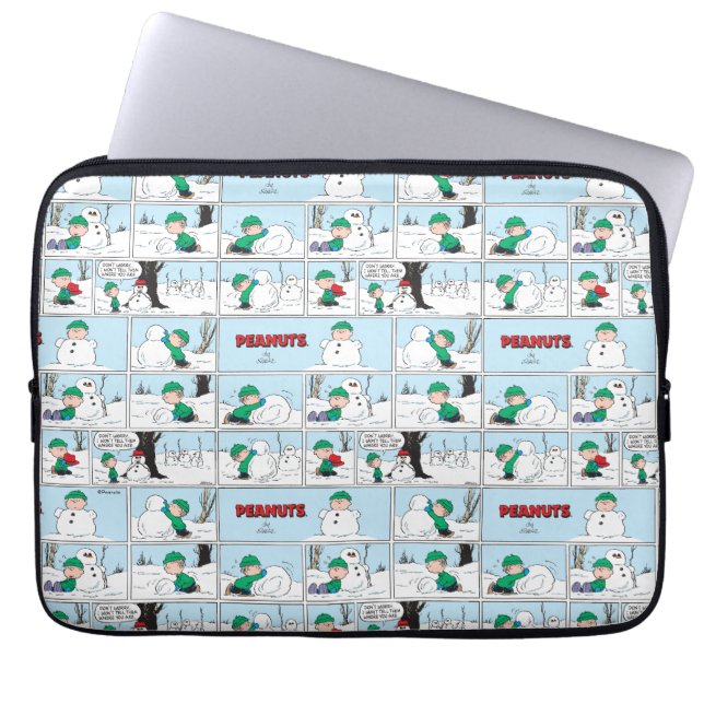 Linus bouwt een sneeuwpop laptop sleeve (Voorkant)