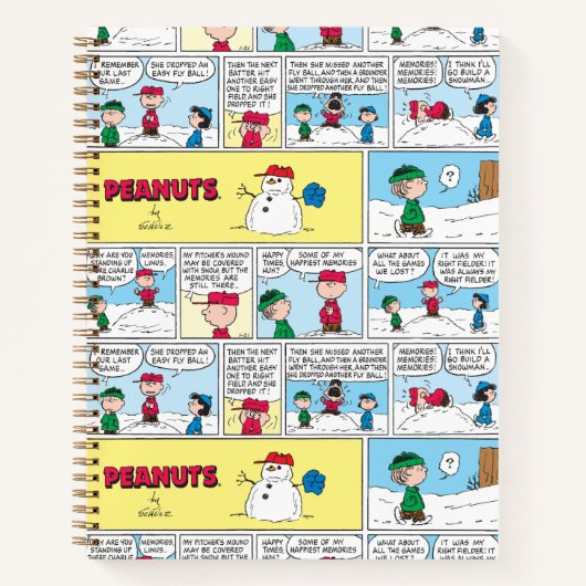 Linus bouwt een sneeuwpop notitieboek (Voorkant)