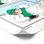 Linus bouwt een sneeuwpop poster (Hoek)