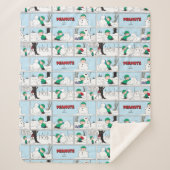 Linus bouwt een sneeuwpop sherpa deken (Voorkant)