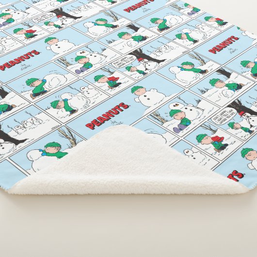 Linus bouwt een sneeuwpop sherpa deken (3/4)