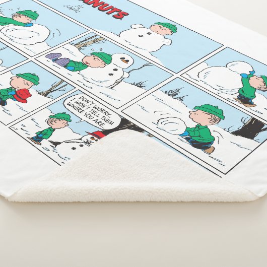 Linus bouwt een sneeuwpop sherpa deken (3/4)