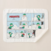 Linus bouwt een sneeuwpop sherpa deken (Voorkant (horizontaal))