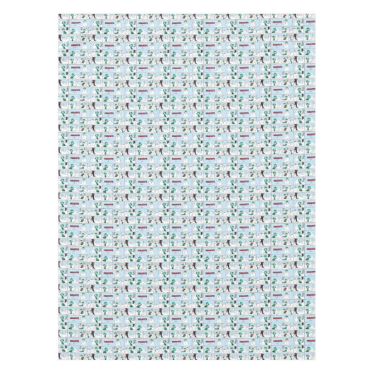 Linus bouwt een sneeuwpop tafelkleed (Voorkant)