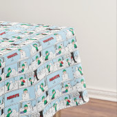 Linus bouwt een sneeuwpop tafelkleed (Voorbeeld)