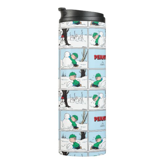 Linus bouwt een sneeuwpop thermosbeker (Geroteerd rechts)