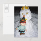 linus en sneeuw briefkaart (Voorkant / Achterkant)