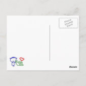 linus en sneeuw briefkaart (Achterkant)