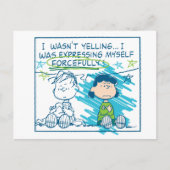 Linus & Lucy "Ik was niet aan het schreeuwen..." Briefkaart (Voorkant)