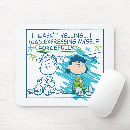 Linus & Lucy "Ik was niet aan het schreeuwen..." Muismat (Met muis)