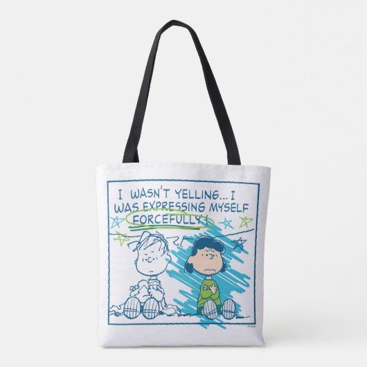 Linus & Lucy "Ik was niet aan het schreeuwen..." Tote Bag (Achterkant)