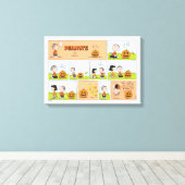 Linus & Lucy | Zingende Jack-O-Lantern Canvas Afdruk (Insitu (Houten vloer))