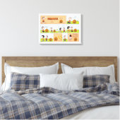 Linus & Lucy | Zingende Jack-O-Lantern Canvas Afdruk (Insitu (Slaapkamer))