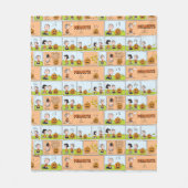 Linus & Lucy | Zingende Jack-O-Lantern Fleece Deken (Voorkant)