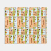 Linus & Lucy | Zingende Jack-O-Lantern Fleece Deken (Voorkant (Horizontaal))